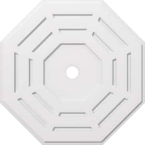 1 in. P X 13-1/2 in. C X 34 in. OD X 3 in. ID Westin Architectural Grade PVC Contemporary Ceiling Medallion