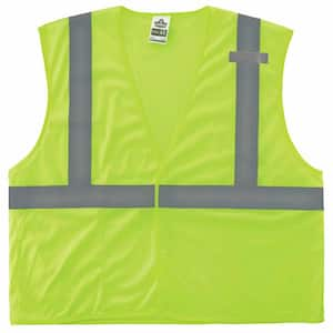 GLoWEAR Class 2 L/XL Lime Hi-Vis Type R Economy Mesh Vest