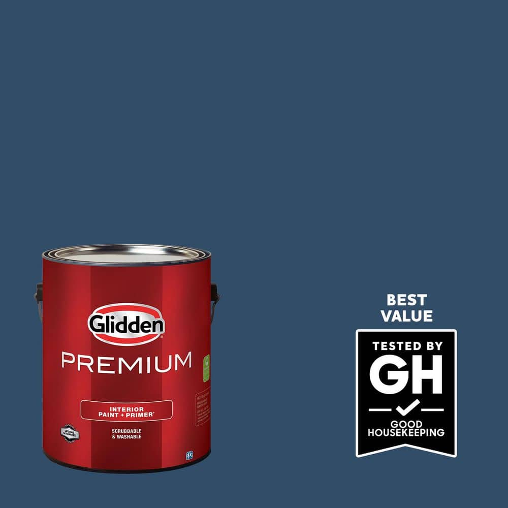 Glidden Premium 1 gal. PPG1163-7 Blueberry Pie Flat Interior Latex Paint PPG1163-7P-01F - The Home Depot Glidden Premium 1 gal. PPG1163-7 Blueberry Pie Flat Interior Latex Paint PPG1163-7P-01F - The Home Depot