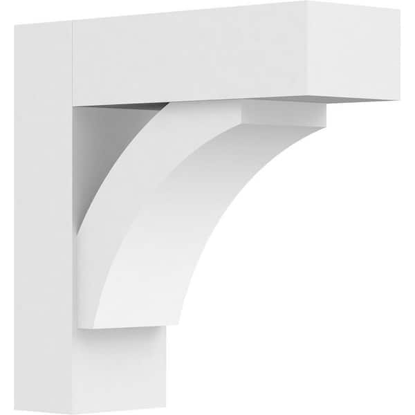 Ekena Millwork Standard Thorton 5 in. W x 16 in. H x 16 in. D Signature Urethane Polyurethane Bracket With Block Ends