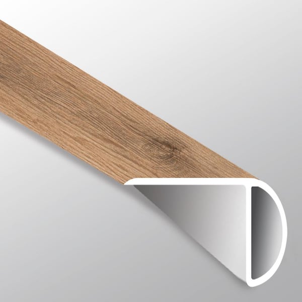 A&A Surfaces Sienna Shore 1 in. T x 2.23 in. W x 94 in. L Luxury Vinyl Overlapping Stair Nose Molding