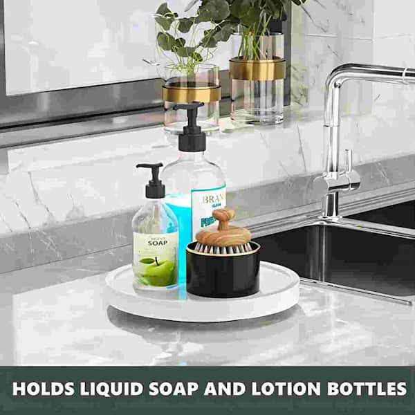 Silicone Bathroom Vanity Tray With Soap Dispenser - Organize Your Bathroom  Sundries And Hands Soap, Shampoo, And Perfume - Temu