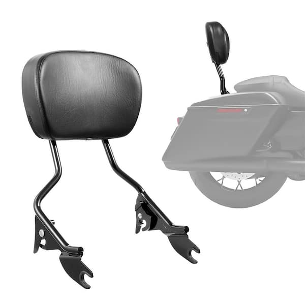 Detachable Motorcycle Passenger Backrest, Fits Harley-Davidson Touring Street/Road Glide, Road King, 16-In. Height Black