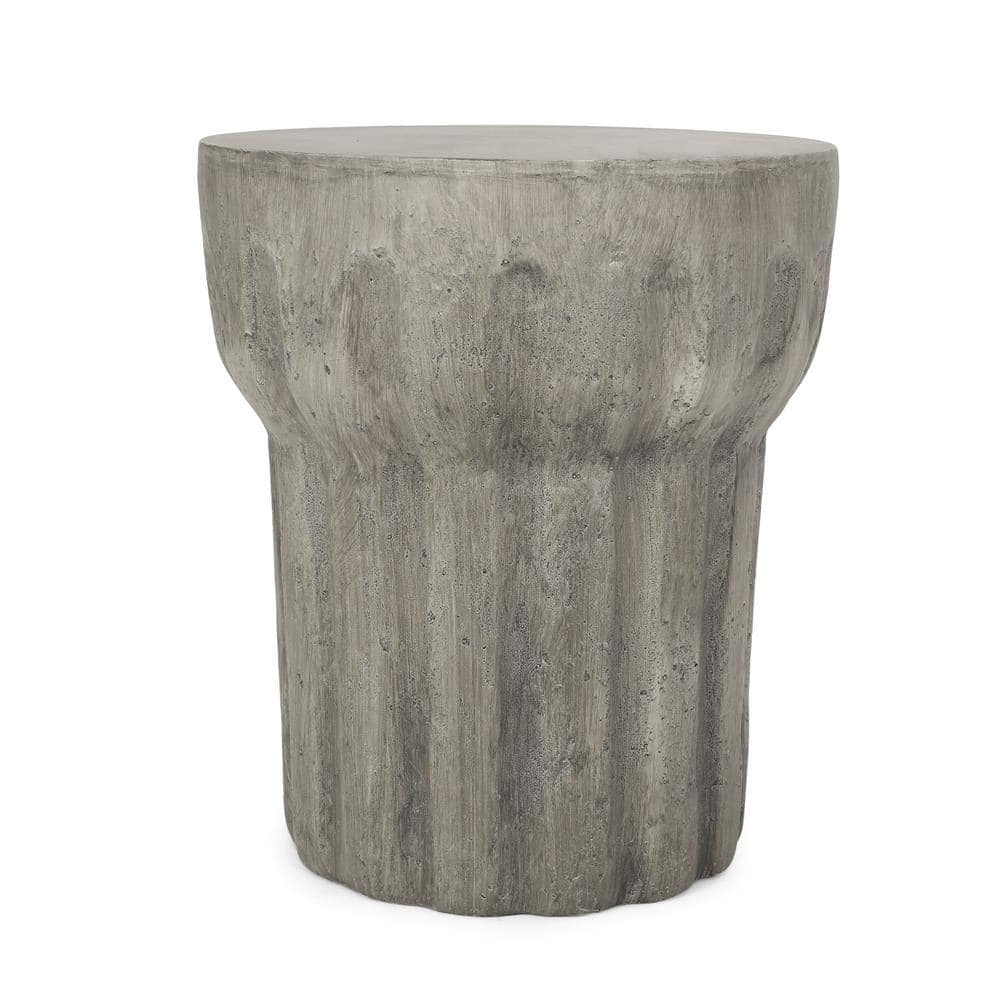 Canis Concrete Finish Outdoor Patio Side Table