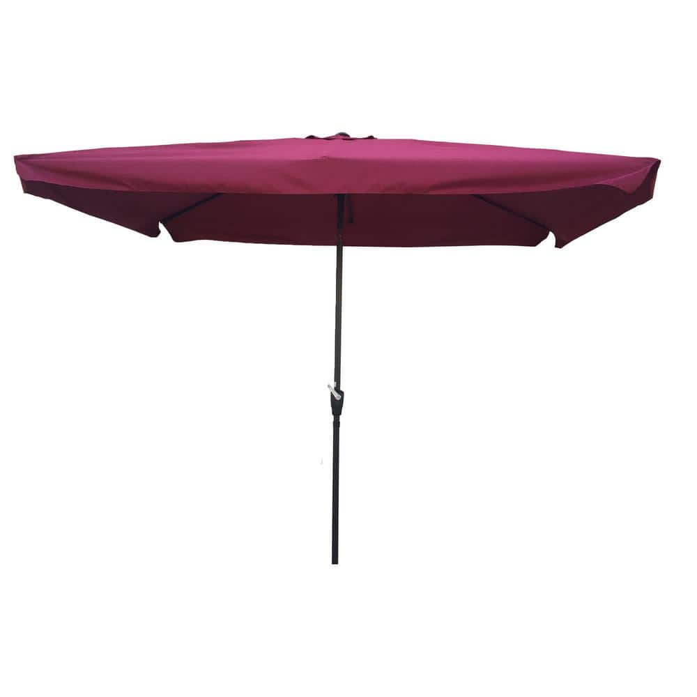 SERGA 10 ft. x 6.5 ft. Market Patio Umbrella with Push Button Tilt And Cran