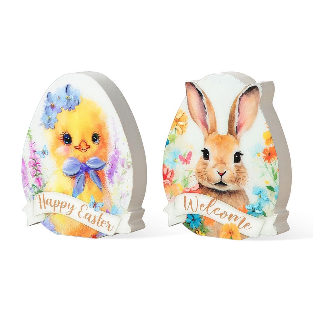 6 in. H (Set of 2) Easter Wooden and Epoxy Egg Chick Table Decor price history on PriceWatchPro