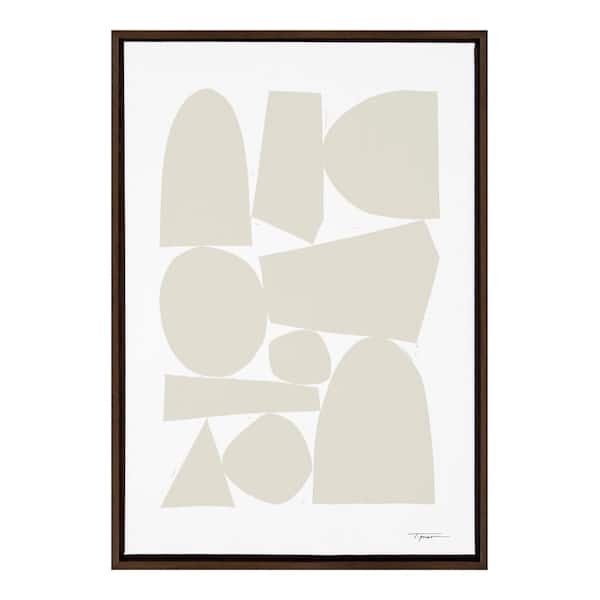 Kate and Laurel Sylvie Constructed II Neutral 1-Piece Brown Framed Canvas Art Print, 33.00 in. x 23.00 in .