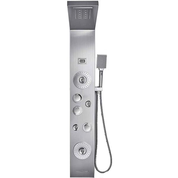 Unbranded Roxy 10.29 in. W 3 Jet Shower Tower in Stainless Steel 16GS-36268