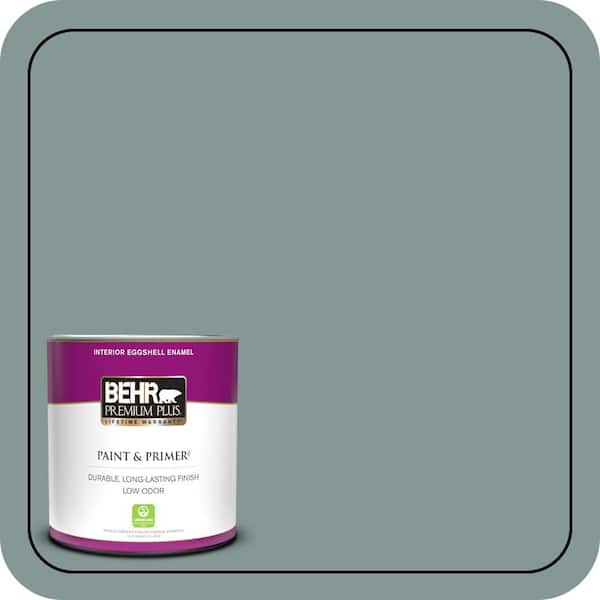 BEHR PREMIUM PLUS 1 qt. #T18-15 In The Moment Eggshell Enamel Low Odor Interior Paint & Primer