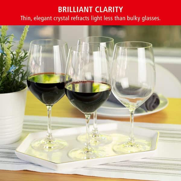 Spiegelau 21.9 oz. Bordeaux Wine Glasses European-Made Lead-Free Crystal,  Classic Stemmed, Dishwasher Safe, Gift Set (Set of 4) 4510277