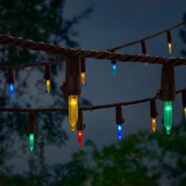 100-Count LED Multi Brown Wire Lights