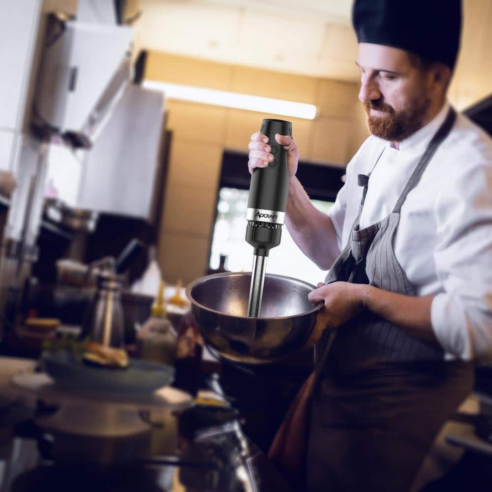 Commercial Variable Speed Stainless Steel Immersion Blender with 8" Shaft