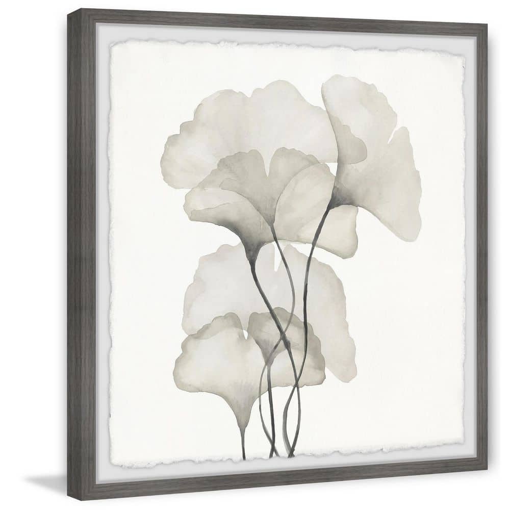 Ginkgo Biloba Leaves 12" x 12" Framed Watercolor Print