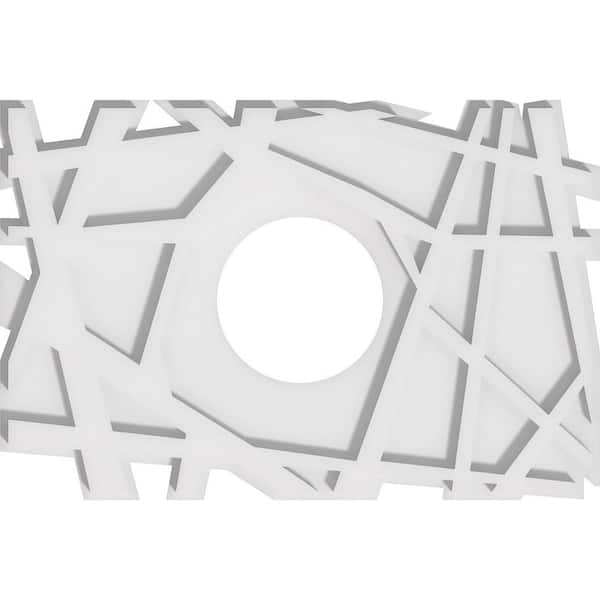 1 in. x 18 in. x 12 in PVC Medallion Moulding