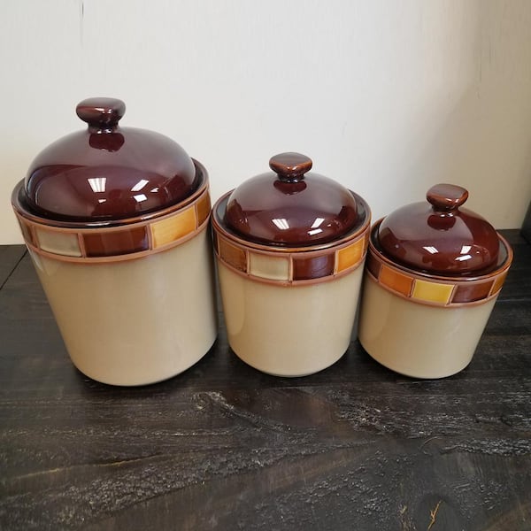 Casa Estebana 3-Piece Stone Canister Set