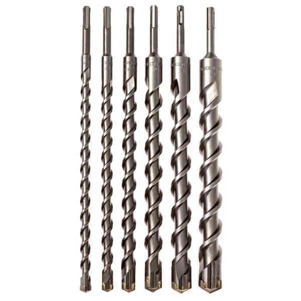 Carbide Tipped SDS Plus Masonry Drill Bit Set (6-Piece)