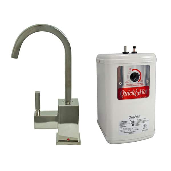 Unbranded Single-Handle Hot Water Dispenser Faucet with Heating Tank in Polished Nickel