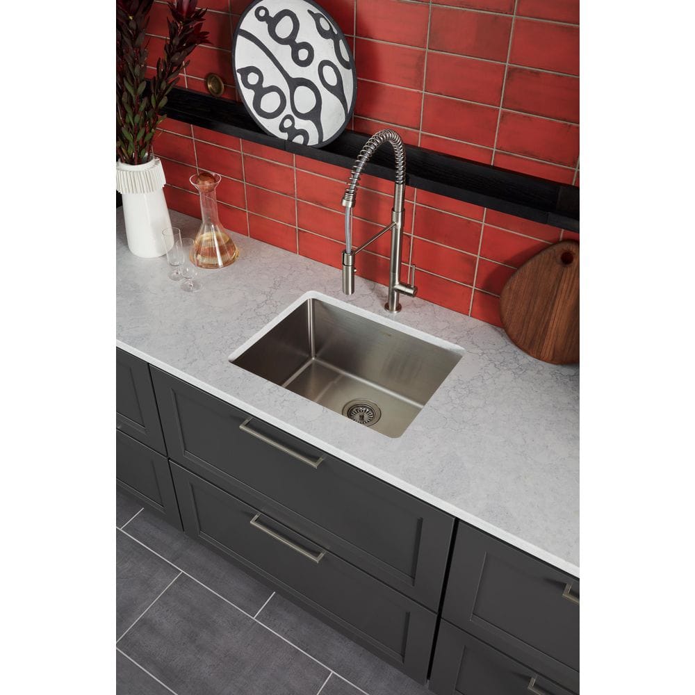 Elite 23" Stainless Steel Single Bowl Undermount Kitchen Sink
