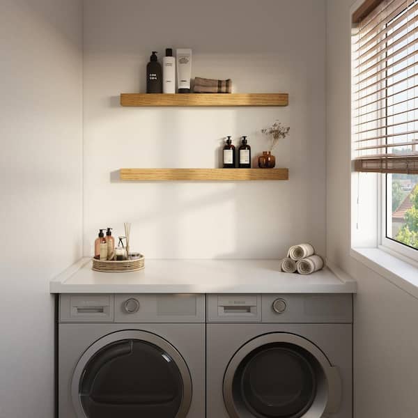Dogberry 60 in. W x 12 in. D White Oak Veneer Wood Kitchen