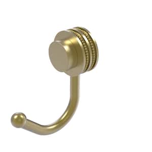 Venus Collection Robe Hook with Dotted Accents in Satin Brass