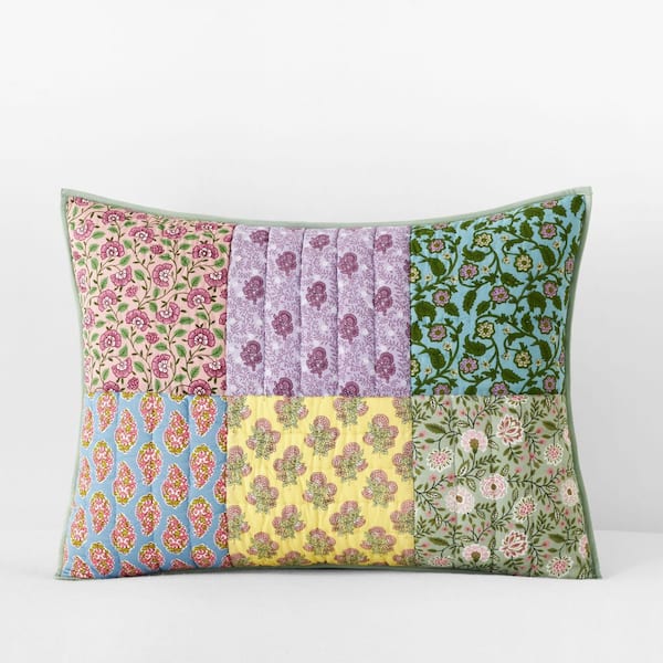 The Company Store Company Cotton Rasha Quilted Patchwork Multi Cotton Standard Sham