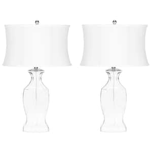 Wendy 28 in. Clear Glass Table Lamp (Set of 2)