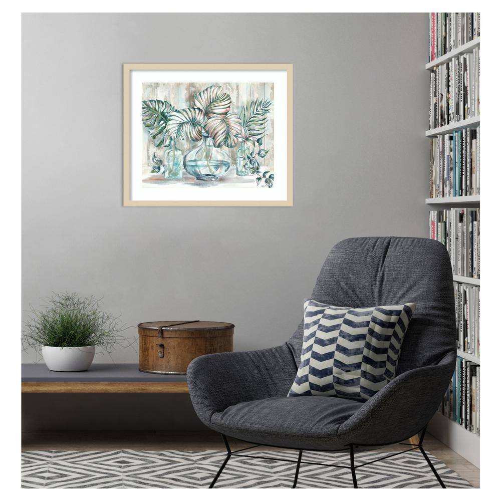 Island Tropics Still Life Natural Wood Framed Wall Art