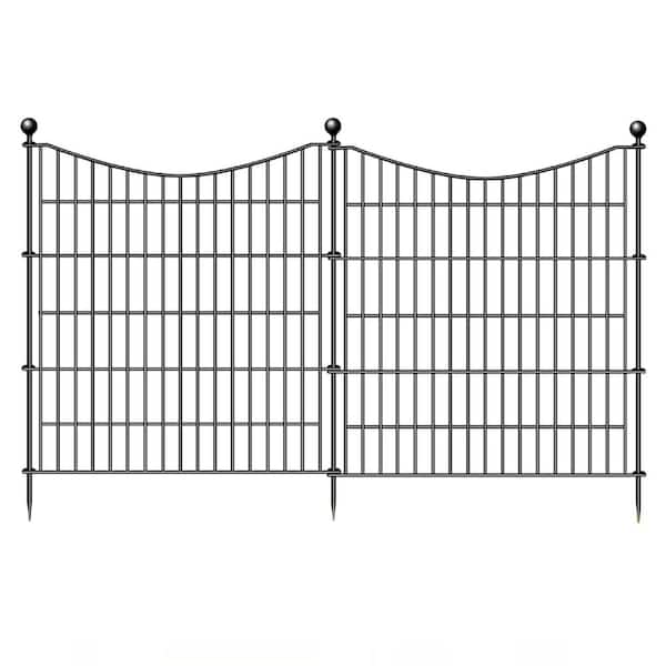Justincity 32 in. Decorative Garden Fence Barrier, Rustproof Metal Wire Garden Edging and Borders