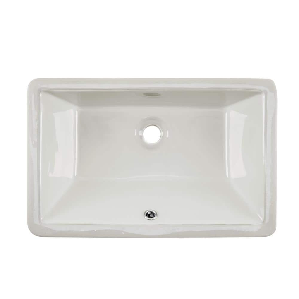 Ipt Sink Company Rectangular Glazed Ceramic Undermount Bathroom