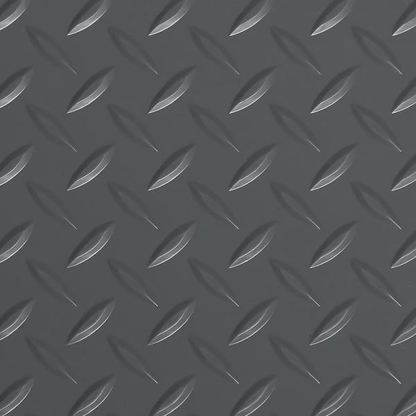 G-Floor Diamond Tread 5 ft. x 10 ft. Slate Grey Commercial Grade Vinyl Garage Flooring Cover and Protector