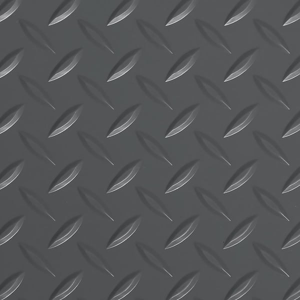 G-Floor Diamond Tread 5 ft. x 10 ft. Slate Grey Commercial Grade Vinyl Garage Flooring Cover and Protector