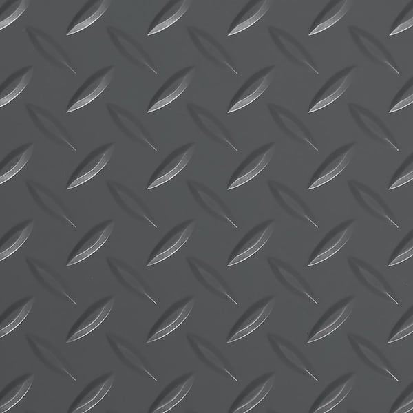 G-Floor Diamond Tread 8.5 ft. x 24 ft. Slate Grey Vinyl Garage Flooring Cover and Protector