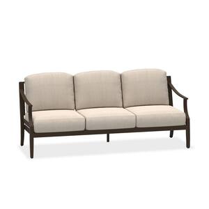 Tamarin 1-Piece Aluminum Outdoor Conversation Sofa with Sunbrella Cushions