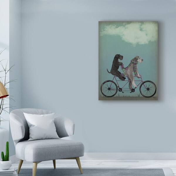 Trademark Fine Art WAG00079-C2432GG Fab Funky 'Schnauzer Tandem' Canva