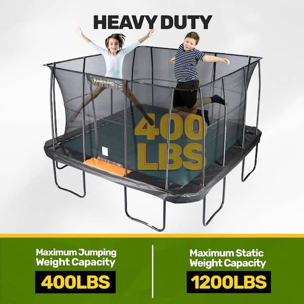 JUMPKING 13 ft. x 13ft. Heavy Duty Square Trampoline JKS1313HEC3 The Home Depot