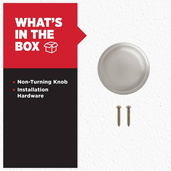 Juno Satin Nickel Half-Dummy Door Knob with Microban Antimicrobial Technology Juno Satin Nickel Half-Dummy Door Knob with Microban Antimicrobial Technology