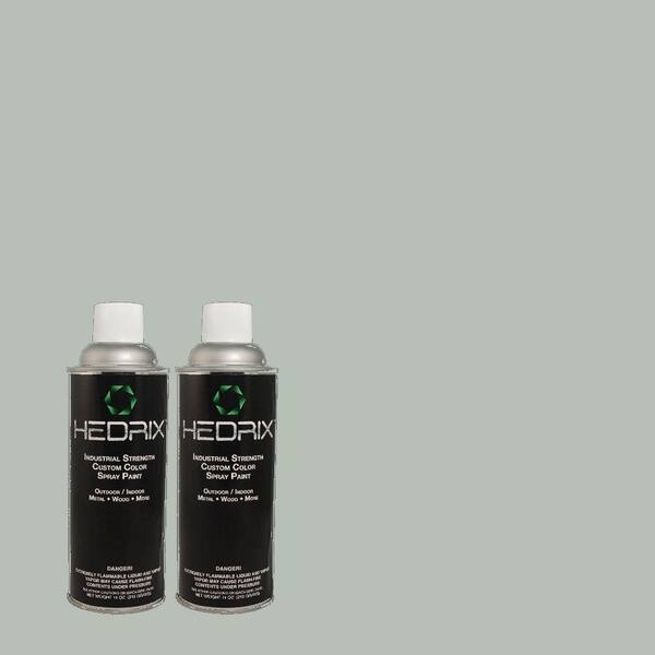 Hedrix 11 oz. Match of MQ6-4 Gray Wool Gloss Custom Spray Paint (8-Pack)