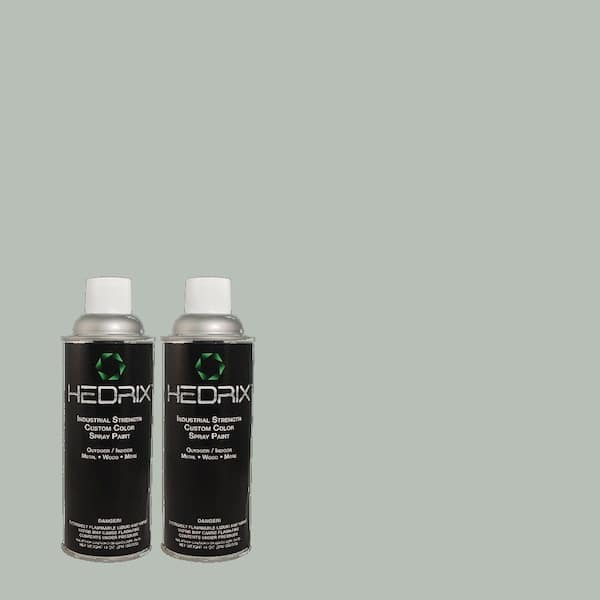 Hedrix 11 oz. Match of MQ6-4 Gray Wool Semi-Gloss Custom Spray Paint (2-Pack)