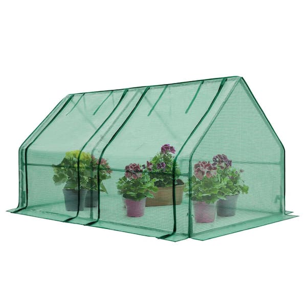 EAGLE PEAK 71 in. W x 36 in. D x 36 in. H Mini Garden Portable Greenhouse with Zipper Doors