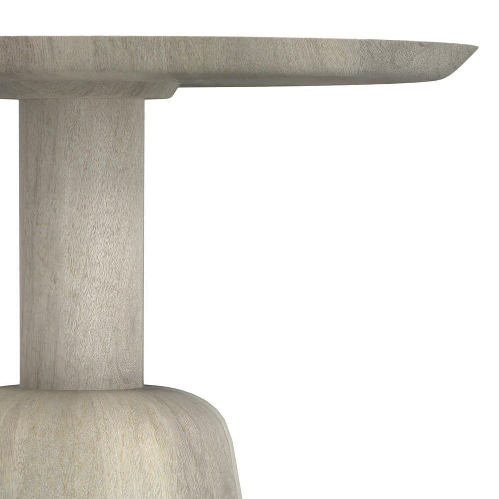 Finchley White Wash Solid Mango Wood Round Side Table