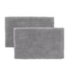 StyleWell Stone Gray 25 in. x 40 in. Non-Skid Cotton Bath Rug with Border  (Set of 2) HMT430_R_Stone - The Home Depot