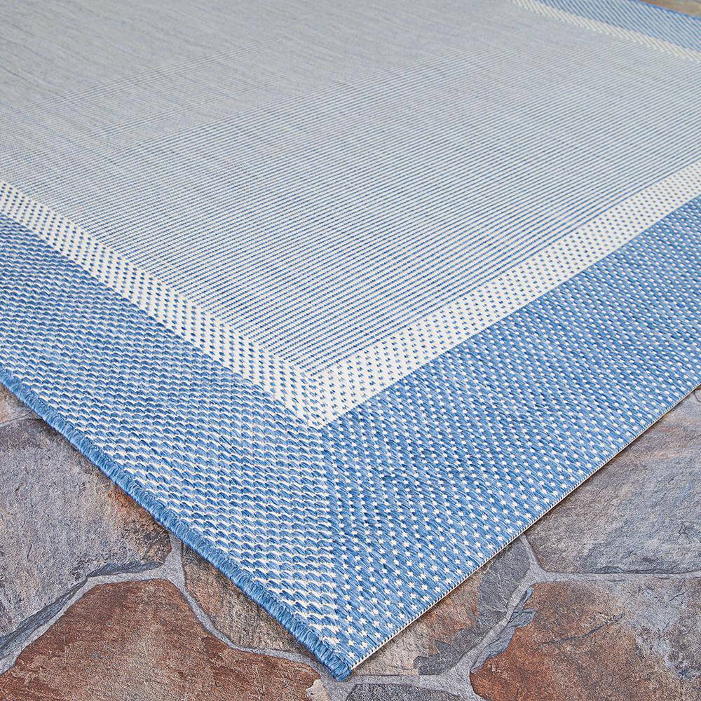 Recife Champagne-Blue 5'10" x 9'2" Synthetic Transitional Area Rug