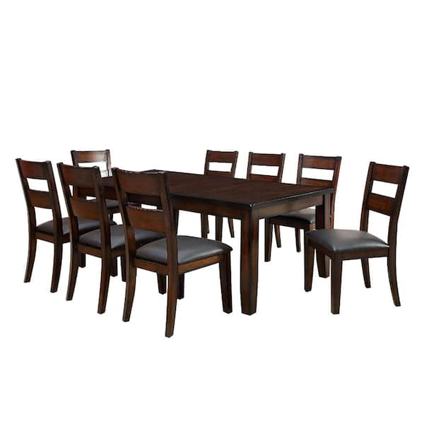 William's Home Furnishing Dickinson I Dark Cherry 9-Piece Table Set
