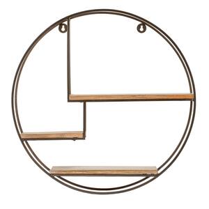Deserted BLUE  Decorative Half Circle Metal Wall Shelf 