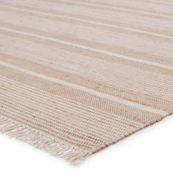 Kahlo Stripes Beige/Cream 9 ft. x 12 ft. Rectangle Area Rug