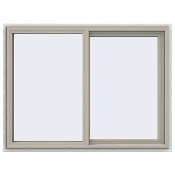47.5 in. x 35.5 in. V-4500 Series Desert Sand Vinyl Right-Handed Sliding Window with Fiberglass Mesh Screen