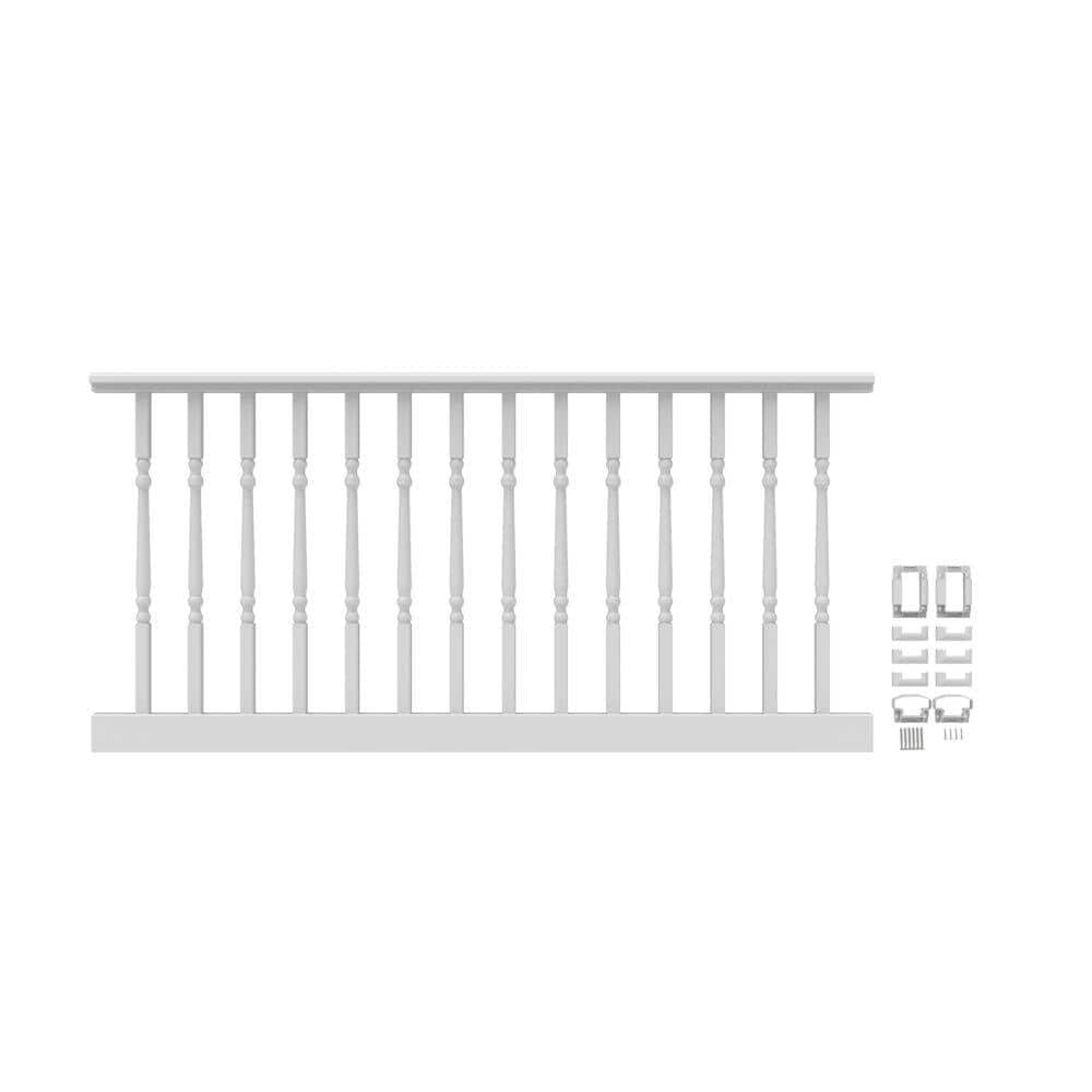 RDI Original Rail 6 ft. x 36 in. White Vinyl Turned Baluster Level Rail ...