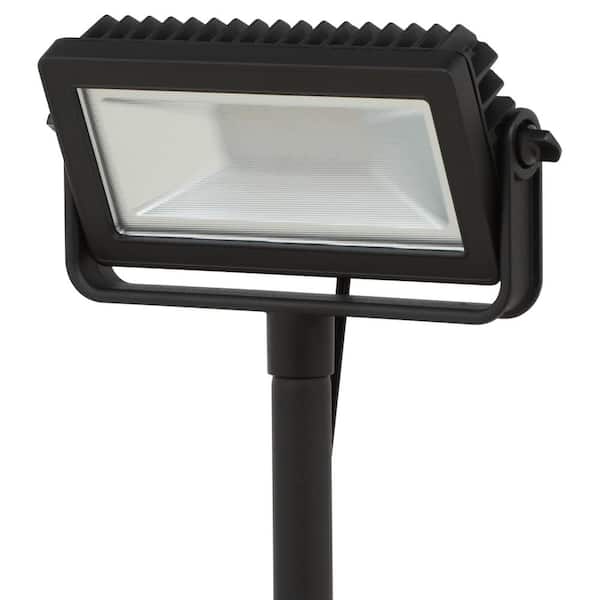 Low Voltage Black Outdoor Integrated LED Landscape Flood Light with 3 levels of intensity