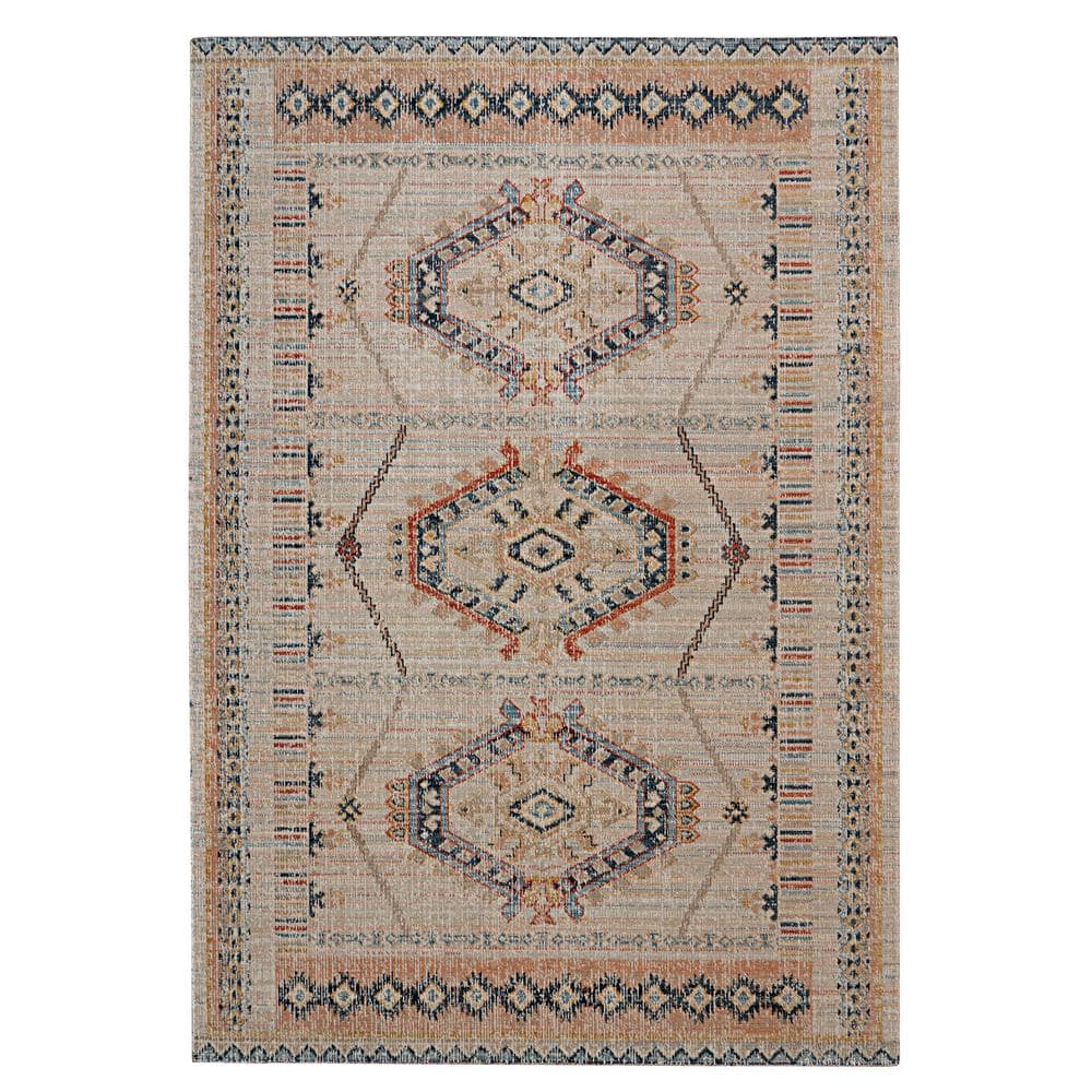 Lana Ivory and Terracotta Multicolor 3 ft. x 5 ft. Area Rug price history on PriceWatchPro