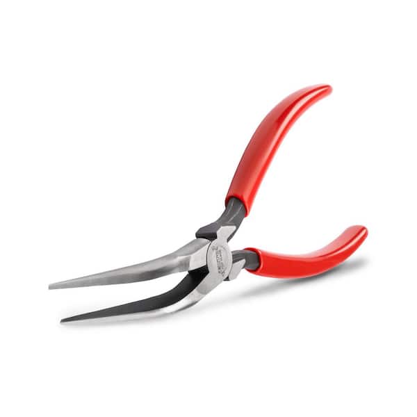 6 Inch 70-Degree Bent Smooth Jaw Long Nose Pliers